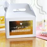 Bridesmaid & Maid of Honor Question Mini Gable Boxes (set of 8)